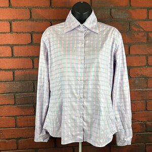 Domenico Vacca Plaid Button Down Woman's Large‎